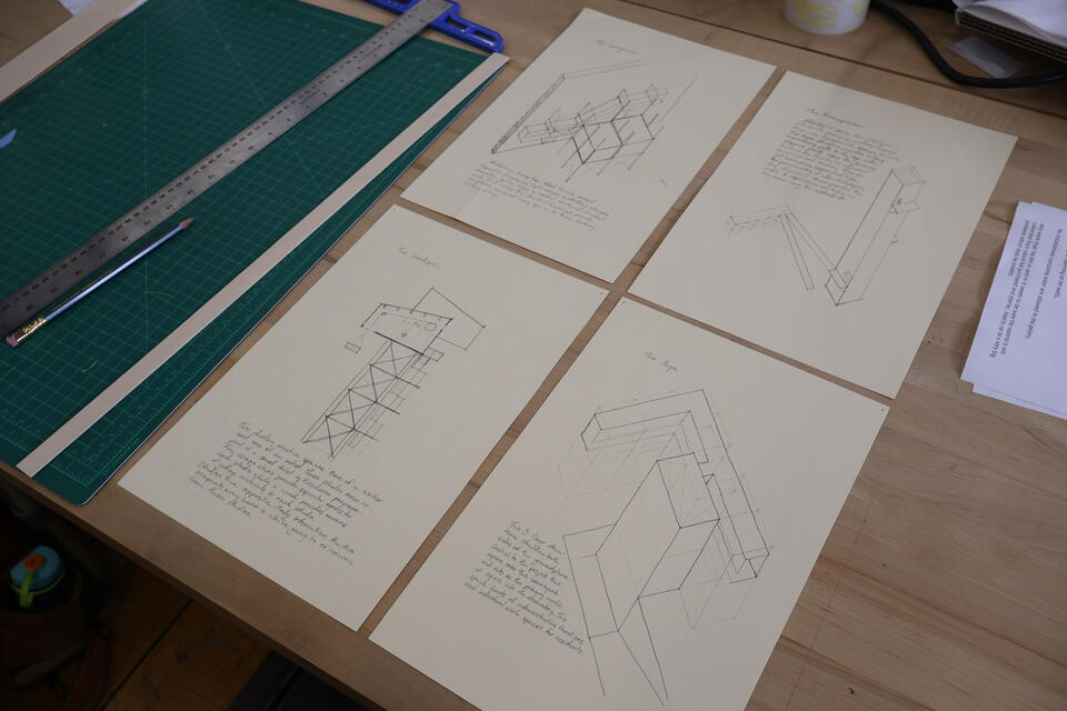 Four studies on individuals and the spaces to design for them as part of the final intervention.