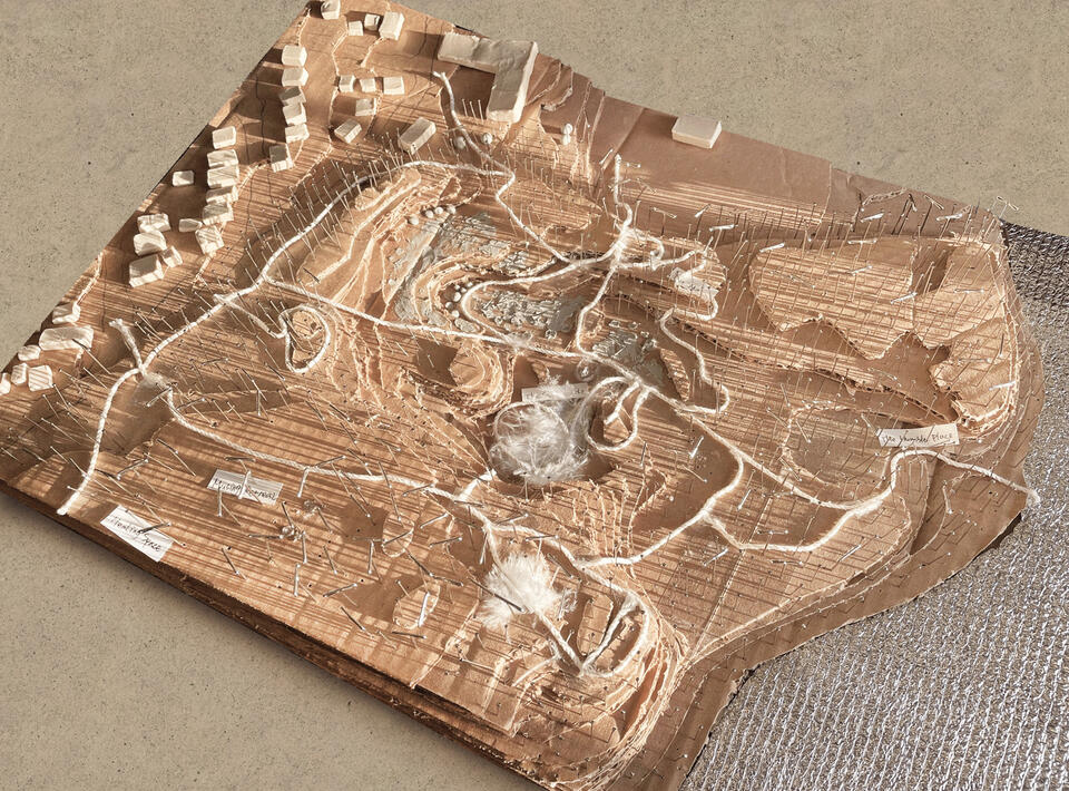 A model illustrating the landscape condition of the existing site