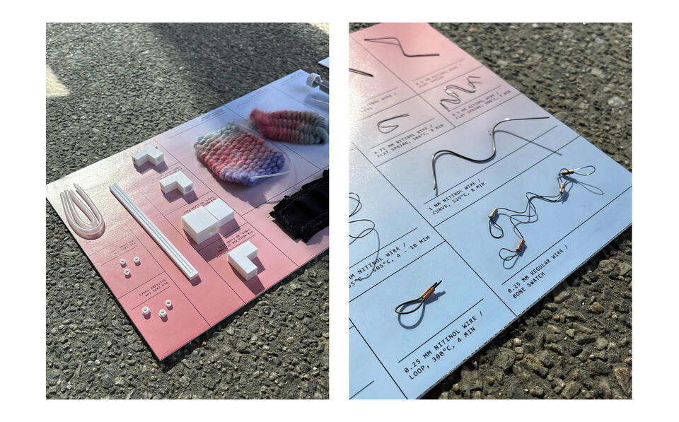 Compression sock concept using nitinol and silicone to auto-adjust pressure.